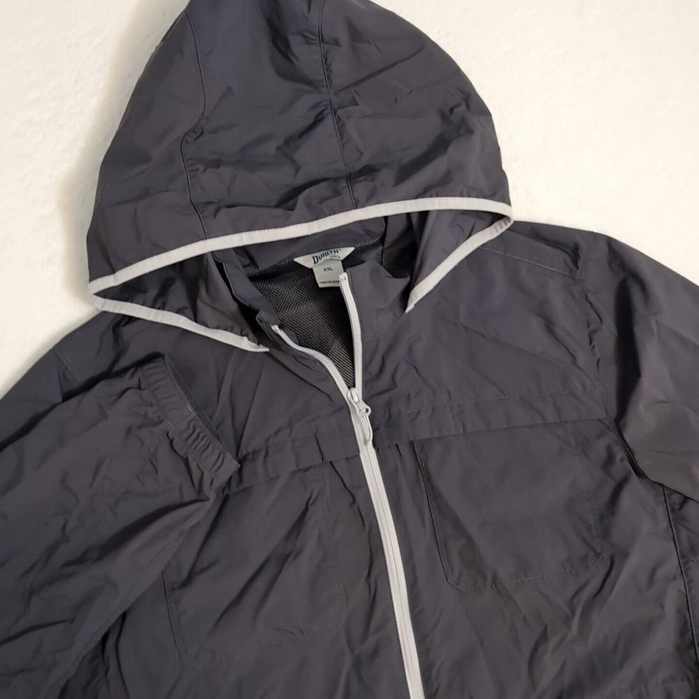 Duluth Vented Gray Windbreaker Lightweight Nylon Jacket Womens 2XL Full Zip
